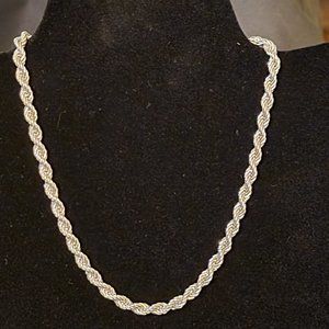 Monet Silver Tone Rope Necklace